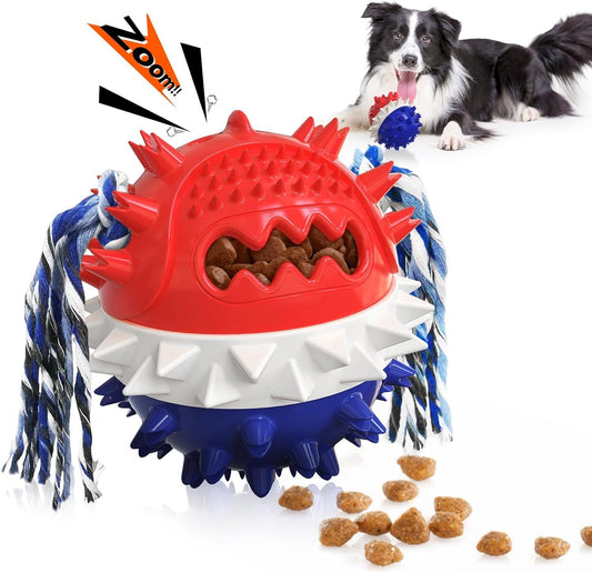 Squeaky Dog Toys For Aggressive Chewers Tough Dog Chew Toys For Large Medium Dogs Indestructible Dog Toy To Keep Them Busy Treat Dispensing Dog Toys For Boredom Enrichment Purrfect Pawz