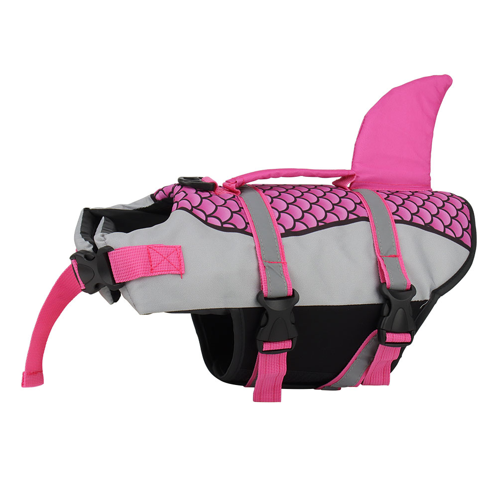 Swim Pet Dog Life Jacket Vest Clothes Life Vest Collar Harness Pets Swimming Summer Swimwear Scales Shark Pet Products Purrfect Pawz