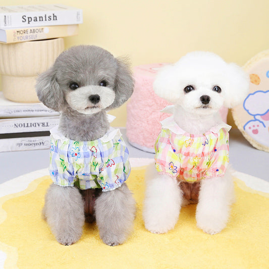 Spring And Summer Pastoral Small Dog Pet Clothes Purrfect Pawz