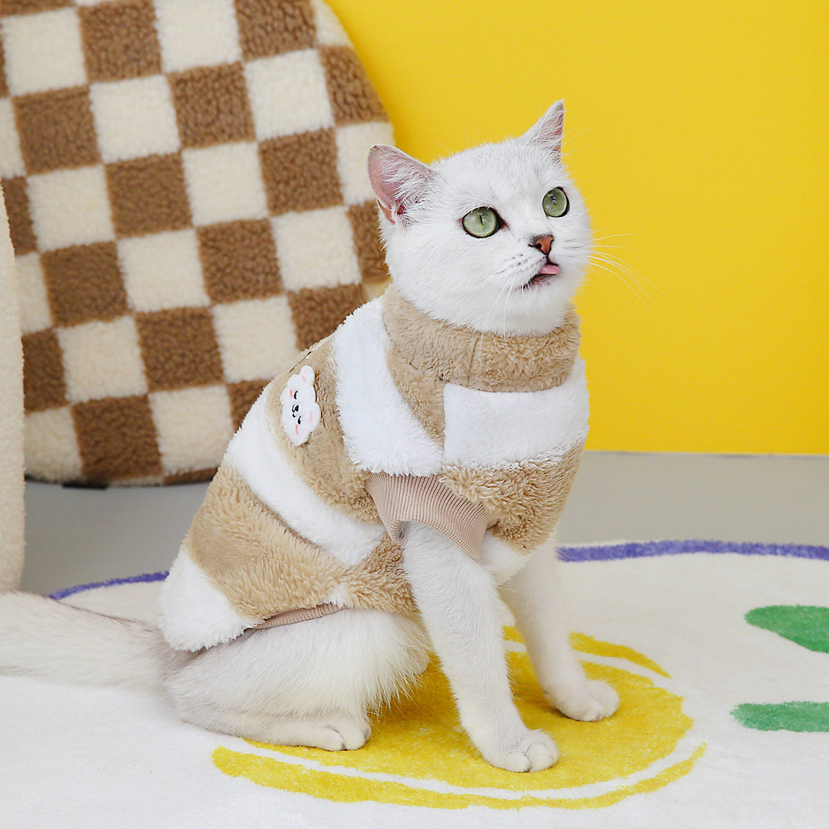 Pet Cat Clothes Fleece Sweatshirt Purrfect Pawz