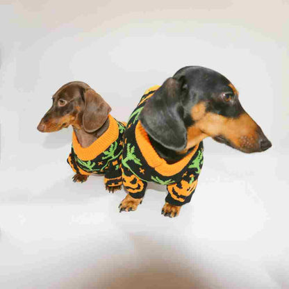 Dog Cat Pet Clothes Warm Pumpkin Color Matching Sweater Purrfect Pawz