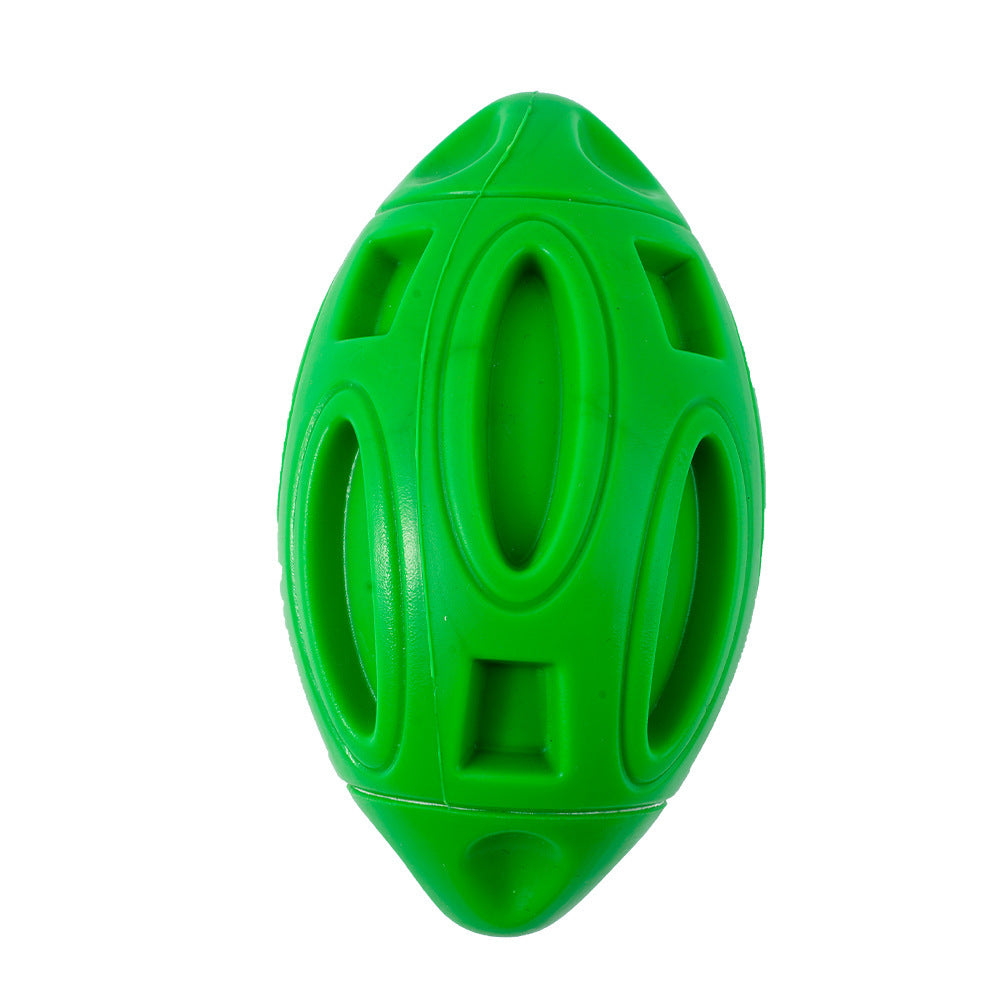 Pet Supplies Dog Toys Rubber Sounding Rugby Wear-Resistant Bite-Resistant Sounding Dog Ball Purrfect Pawz