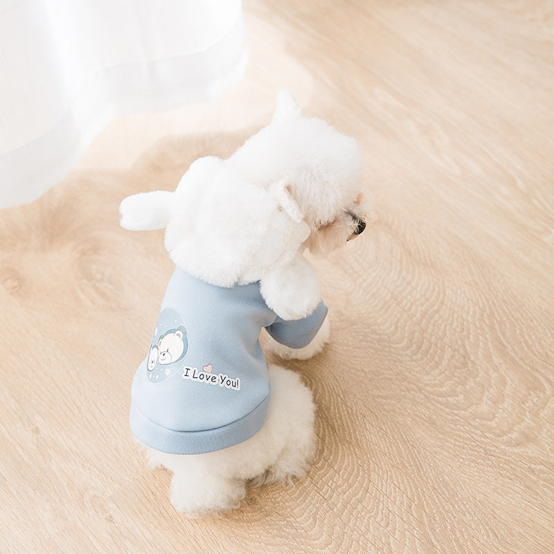 Dog Cat Hooded Sweater Cartoon Pet Clothes Purrfect Pawz