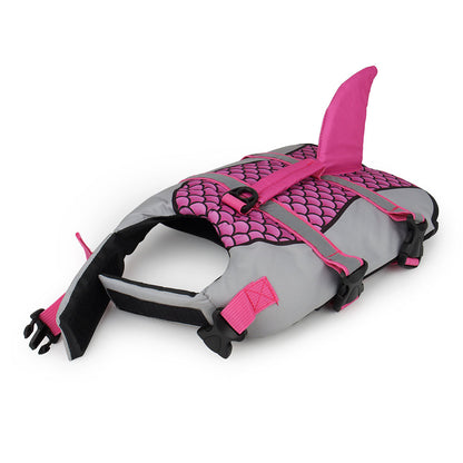 Swim Pet Dog Life Jacket Vest Clothes Life Vest Collar Harness Pets Swimming Summer Swimwear Scales Shark Pet Products Purrfect Pawz