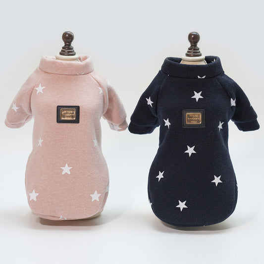 Pet Clothes Autumn And Winter Five-pointed Star Sweater Purrfect Pawz