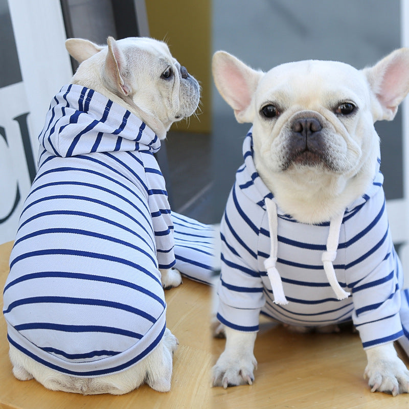 Pet Dog Cat Hoodie Striped Clothes Purrfect Pawz