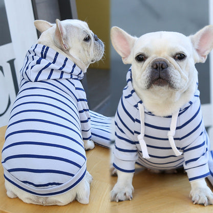 Pet Dog Cat Hoodie Striped Clothes Purrfect Pawz