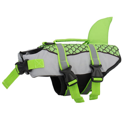 Swim Pet Dog Life Jacket Vest Clothes Life Vest Collar Harness Pets Swimming Summer Swimwear Scales Shark Pet Products Purrfect Pawz