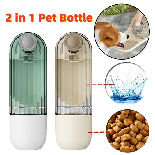 2 In 1 Pet Water Cup Segment Design Green Dog Walking Portable Drinking Cup Dog Feeding Supplies Pet Supplies Dog Walking Water Feeder Pets Products Purrfect Pawz