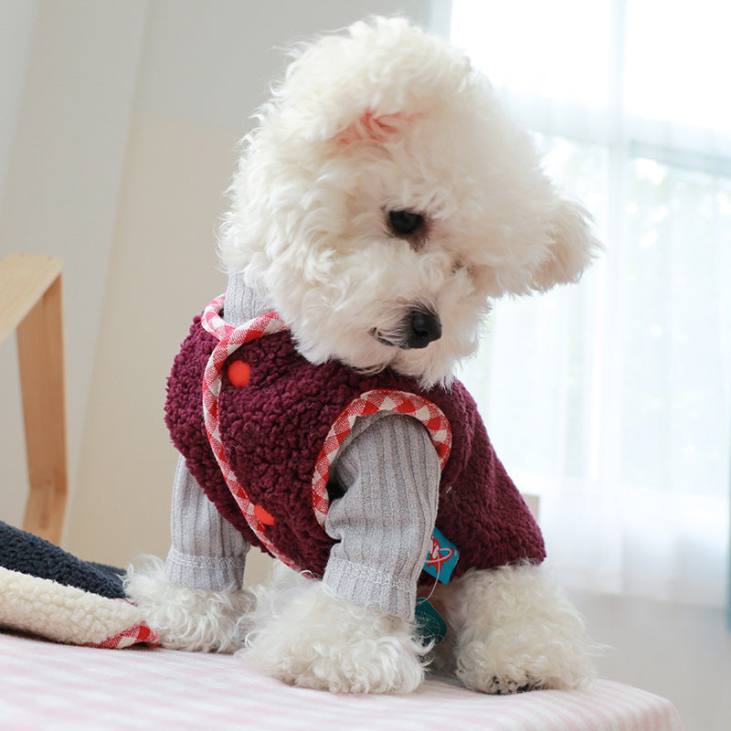Lamb Wool Warm Cat Clothes Vest Dog Clothes Purrfect Pawz