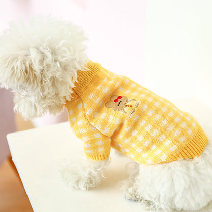 Bowknot Dog Clothes Cat Costume Hollow Knit Dog Sweater Purrfect Pawz