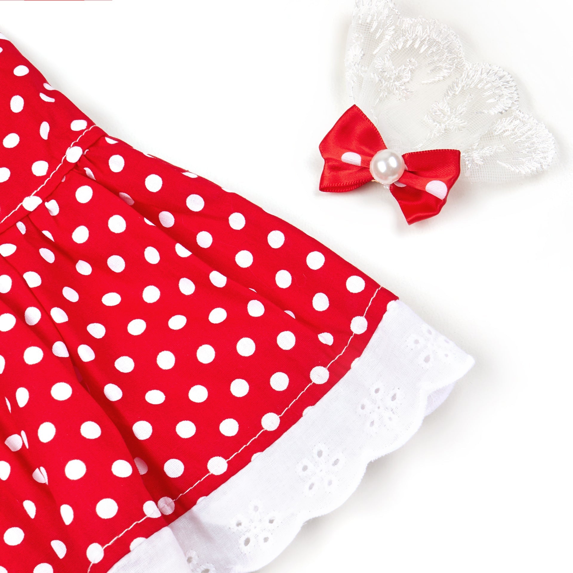 Black And White Polka Dot Dress Dog Princess Cute Skirt Purrfect Pawz