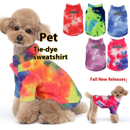 Tie Dye Puppy Clothes Autumn And Winter Purrfect Pawz