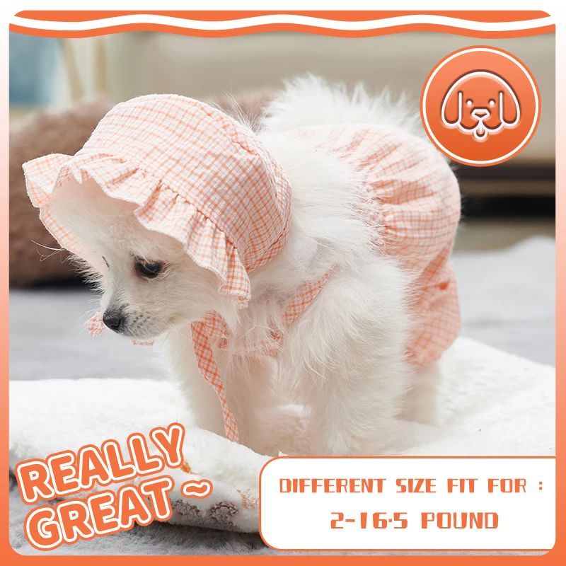 Dog Clothes Set Orange Pet Jumpsuit With Hat Fashionable Outfit For Puppy Summer Outdoor Clothing Pet Cat Yorkies Chihuahua Purrfect Pawz