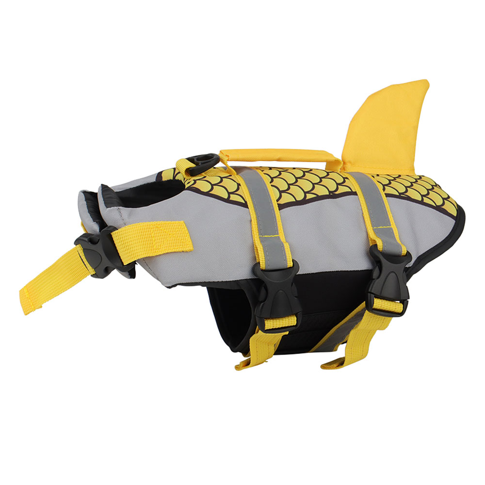 Swim Pet Dog Life Jacket Vest Clothes Life Vest Collar Harness Pets Swimming Summer Swimwear Scales Shark Pet Products Purrfect Pawz