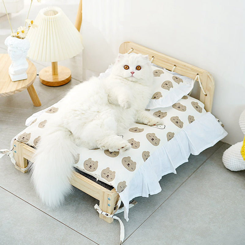 Solid Wood Cat Bed Small Dog Cat Litter Solid Wood Available Purrfect Pawz