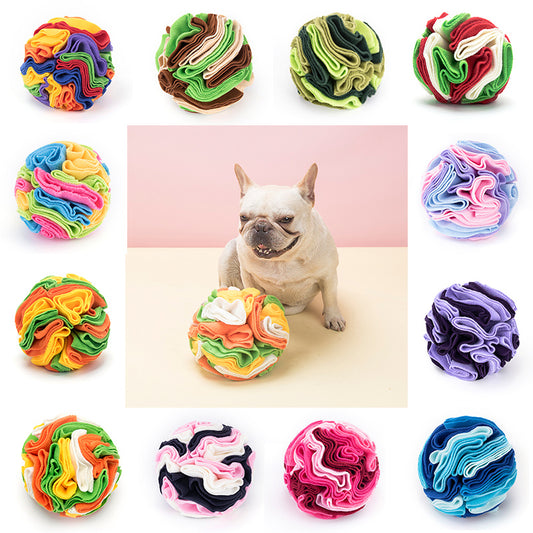 Snuffle Ball Interactive Dog Toys Ball Dog Brain Mental Stimulating Puzzle Toys For Dogs Enrichment Game Feeding Mat For Stress Relief Portable Machine Washable Purrfect Pawz