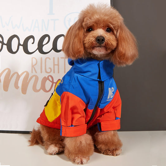 Dog Clothes Jacket Autumn And Winter Waterproof Warm Raincoat Purrfect Pawz