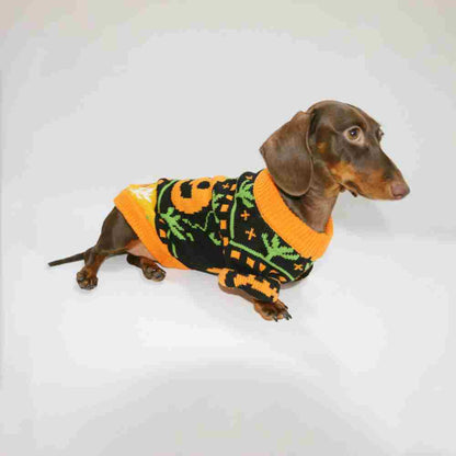 Dog Cat Pet Clothes Warm Pumpkin Color Matching Sweater Purrfect Pawz