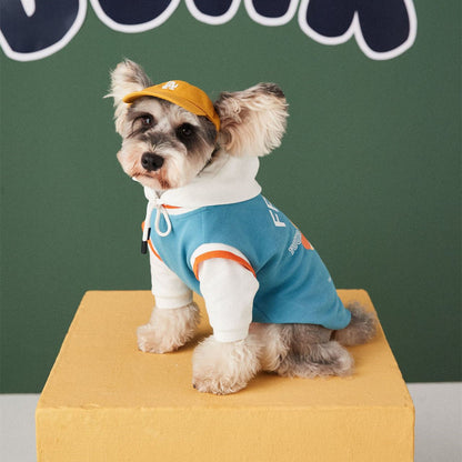 Dog Clothes Autumn And Winter Stitching Contrast Color Fake Two-piece Pet Sweater Purrfect Pawz