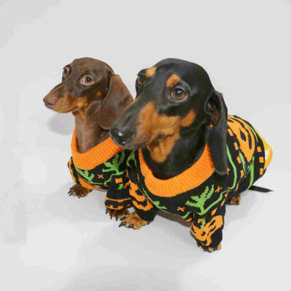 Dog Cat Pet Clothes Warm Pumpkin Color Matching Sweater Purrfect Pawz