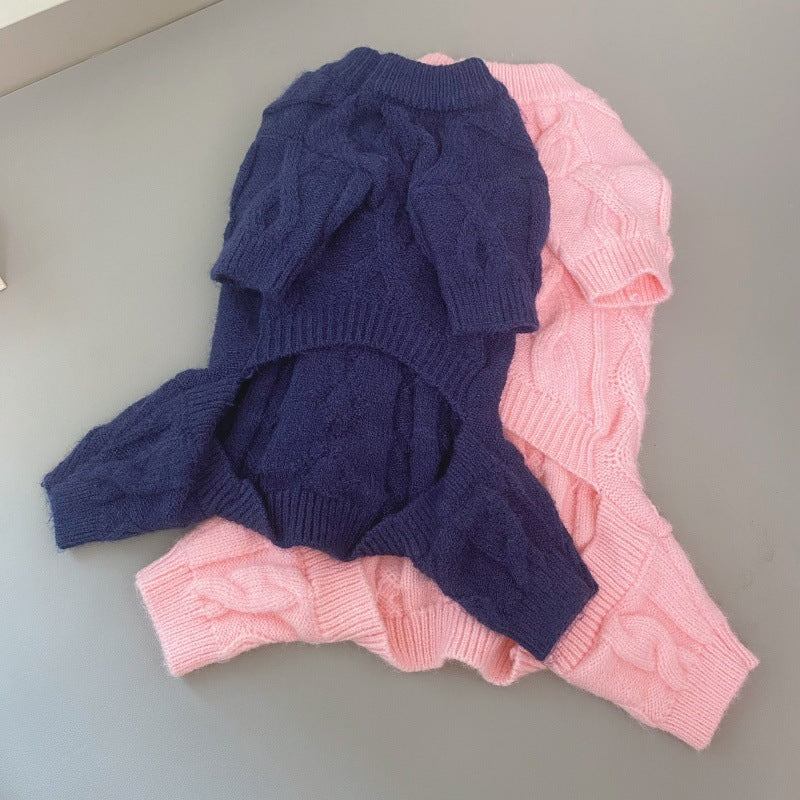 Autumn And Winter New Pet Four-leg Knitted Warm Sweater Purrfect Pawz