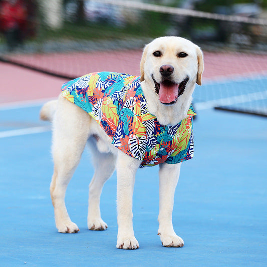 Pet Clothes Teddy Bichon Pomeranian Jarre Aero Bull Cat Dog Summer Thin Large Dog Pet Hawaiian Shirt Purrfect Pawz