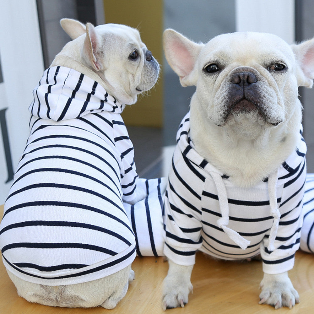 Pet Dog Cat Hoodie Striped Clothes Purrfect Pawz