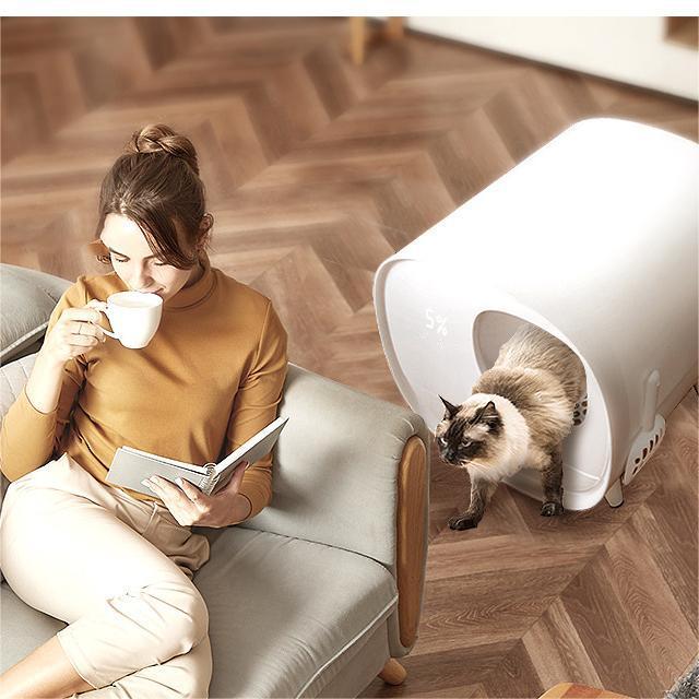 Smart Litter Box Extra Large Deodorant And Spatter Proof Purrfect Pawz