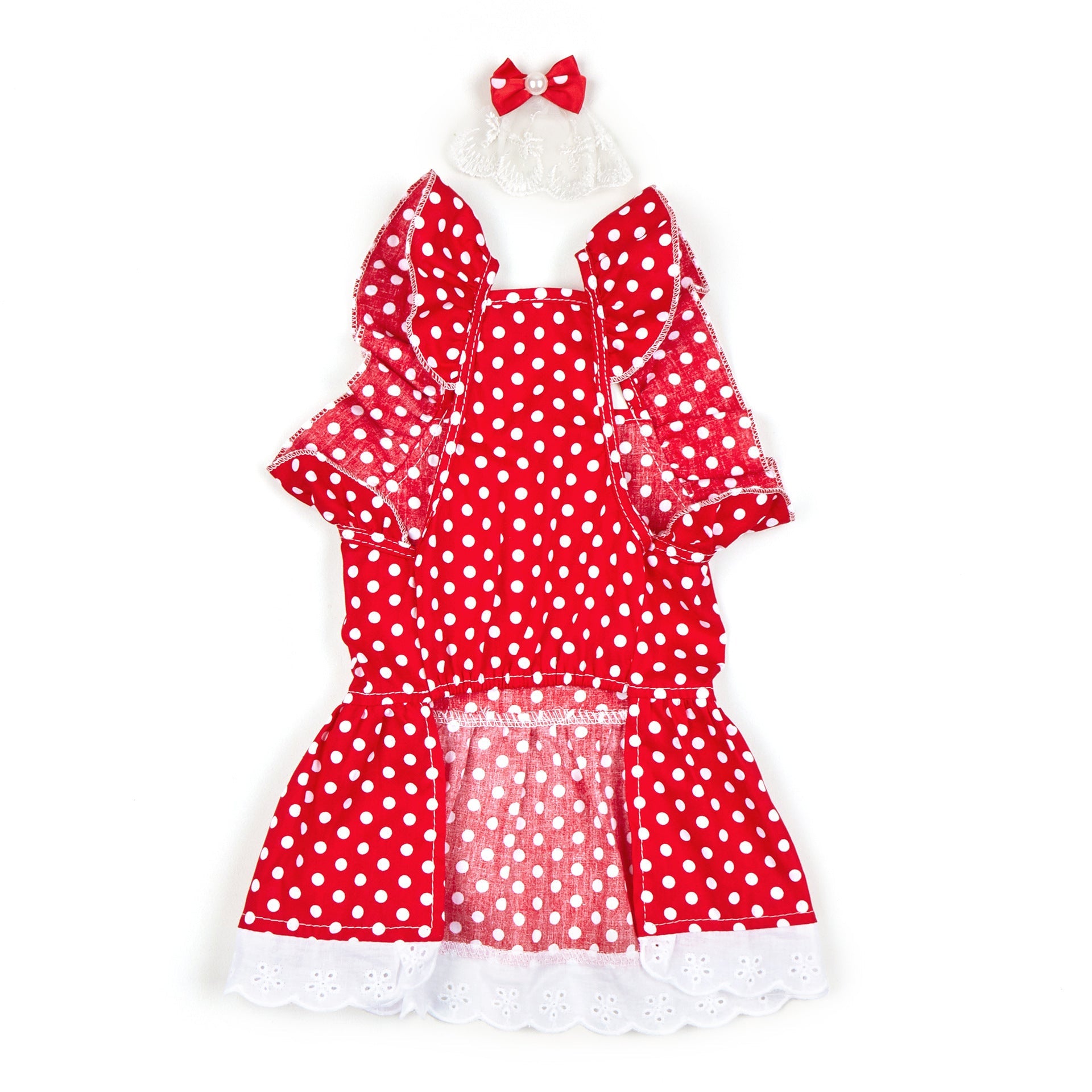Black And White Polka Dot Dress Dog Princess Cute Skirt Purrfect Pawz
