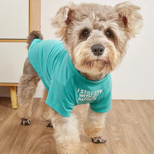 Pet Clothes Round Neck T-shirt Purrfect Pawz