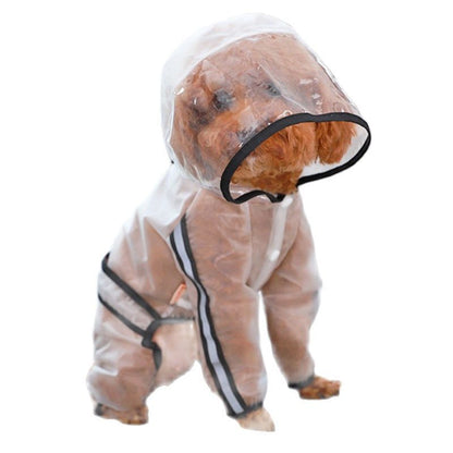 Dog Raincoat Four-legged Waterproof All-inclusive Teddy Bichon Shiba Inu Puppy Purrfect Pawz