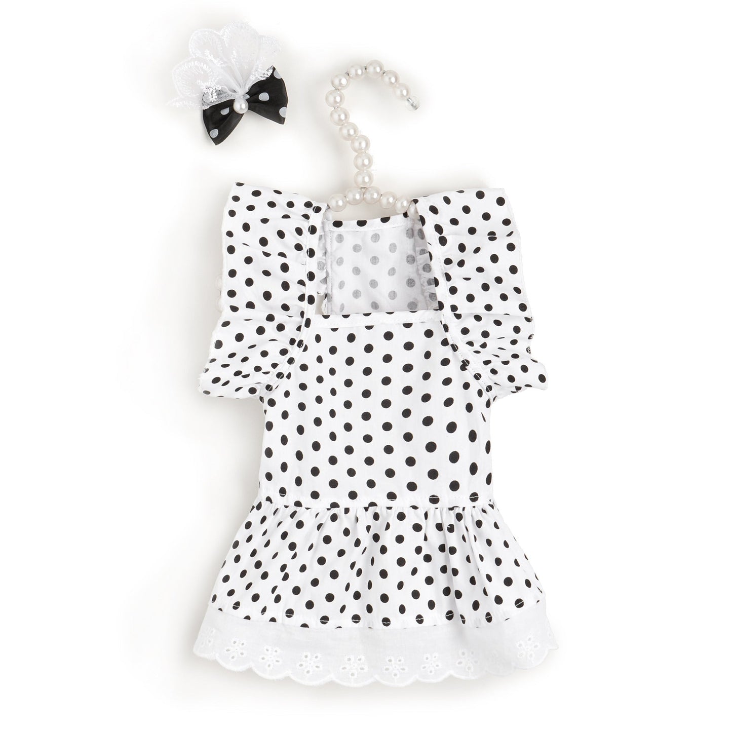 Black And White Polka Dot Dress Dog Princess Cute Skirt Purrfect Pawz