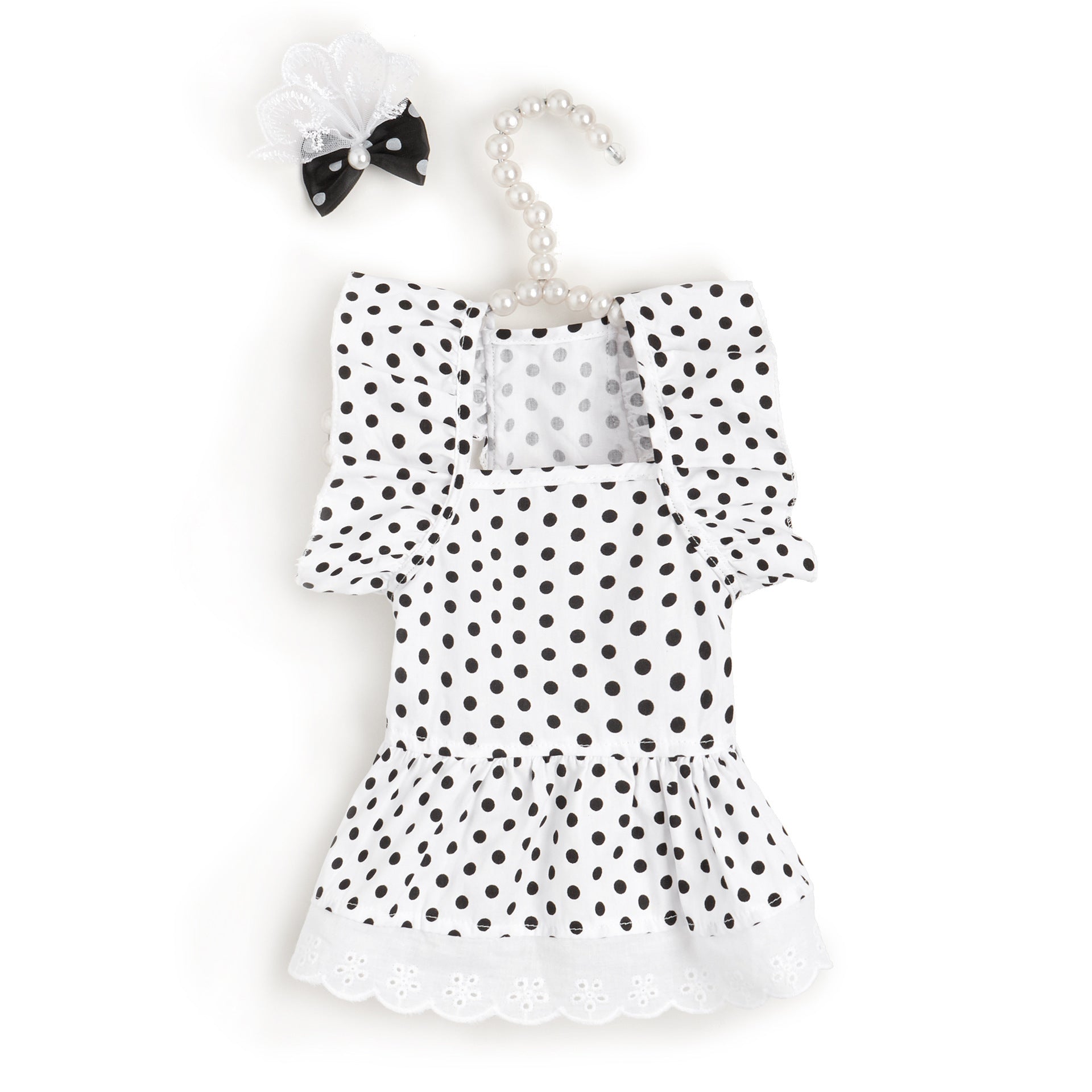 Black And White Polka Dot Dress Dog Princess Cute Skirt Purrfect Pawz
