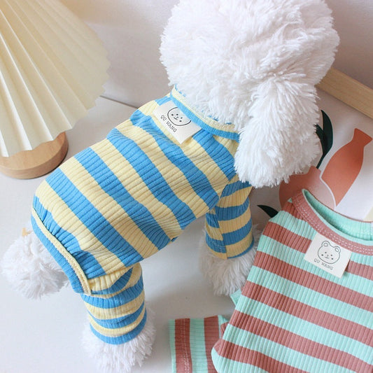 Pet Clothes Spring And Summer Thin Four-leg Home Wear Teddy Purrfect Pawz