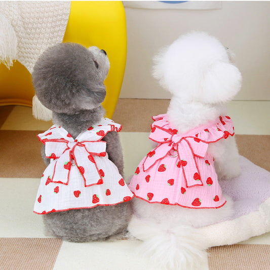 Dog Clothes Floral Princess Dress Spring And Summer Purrfect Pawz