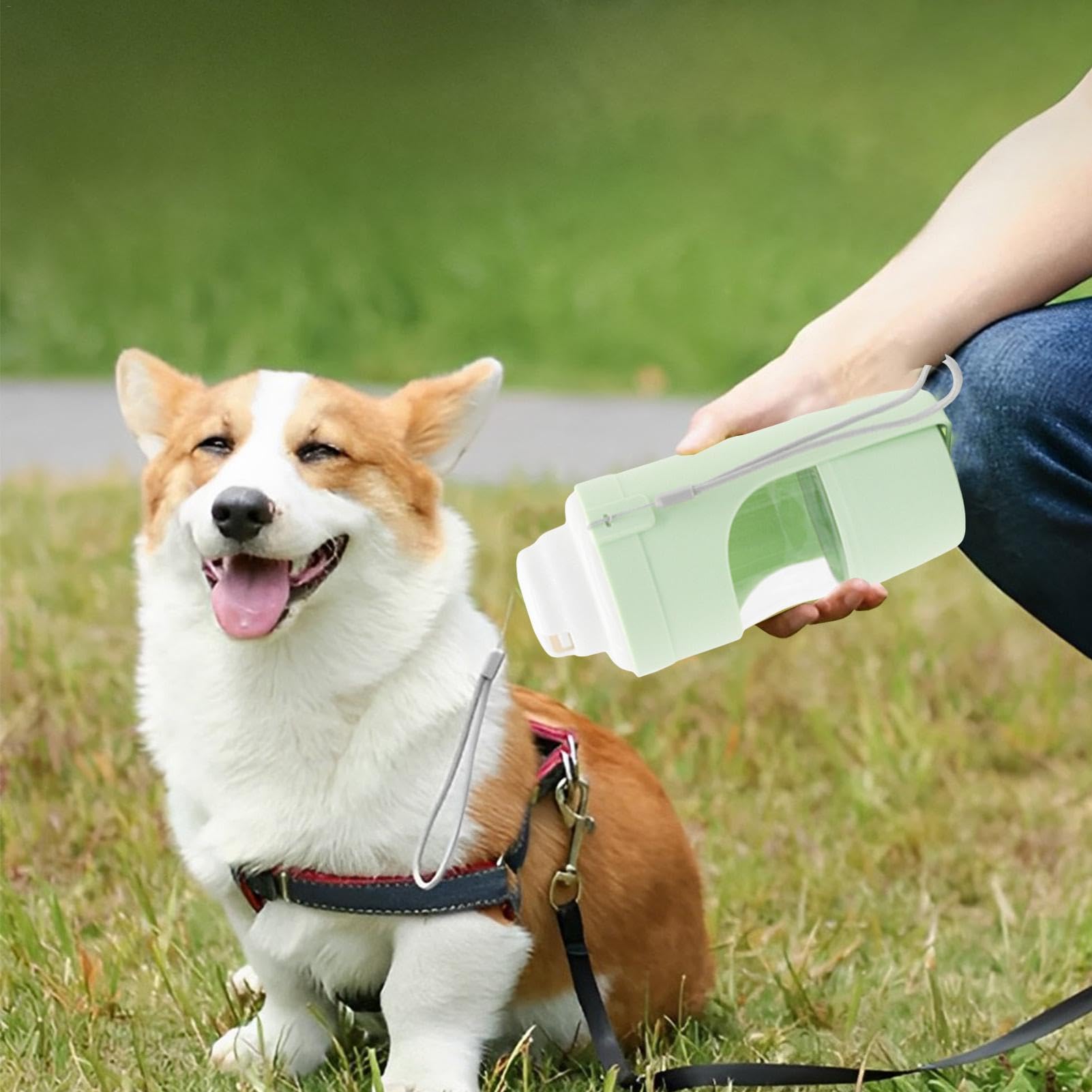 2 In 1 Travel Dog Water Bottle Pet Water Dispenser Feeder Drinking Feeder Dog Outing Water Feeder Pets Outdoor Portable Cup Pet Products Purrfect Pawz