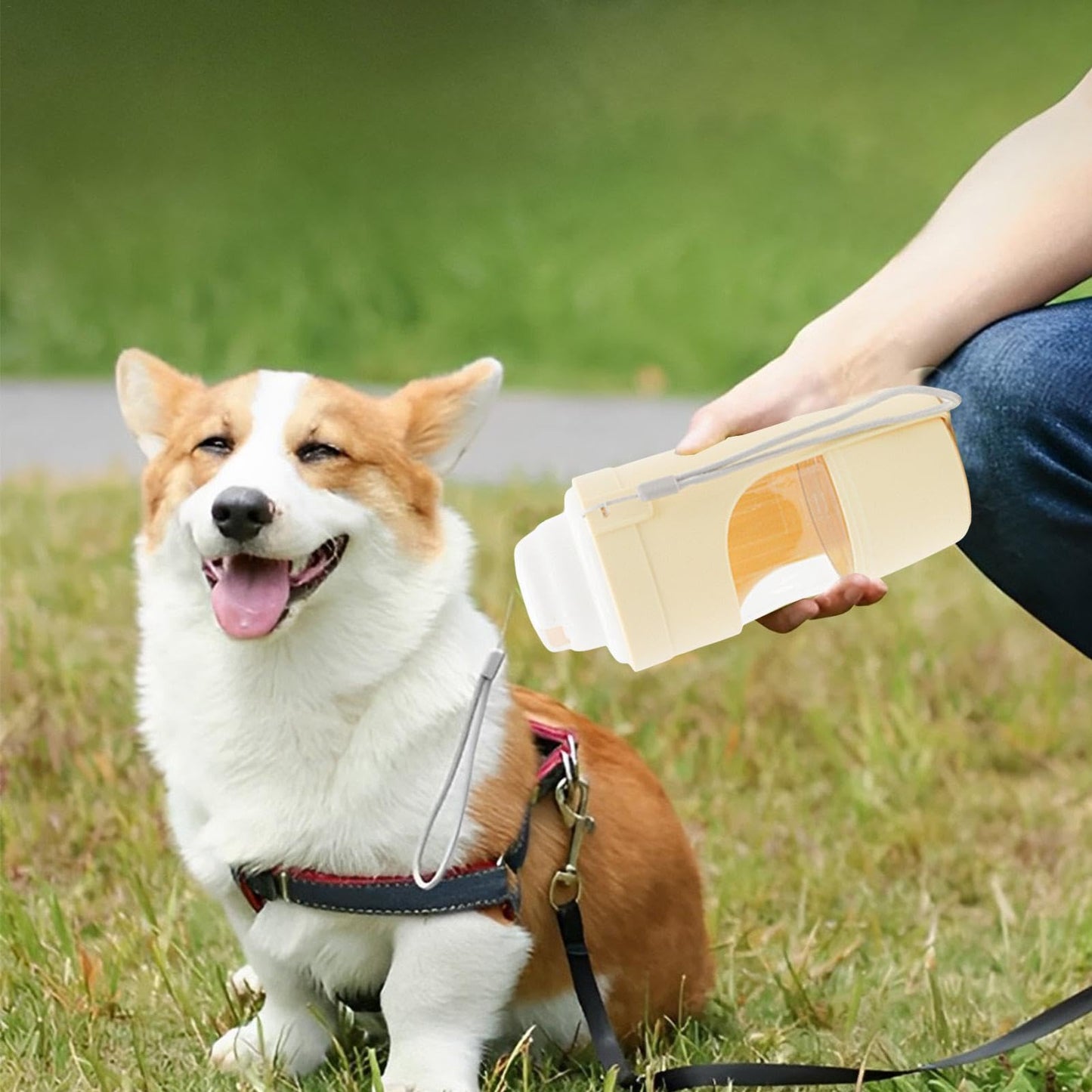 2 In 1 Travel Dog Water Bottle Pet Water Dispenser Feeder Drinking Feeder Dog Outing Water Feeder Pets Outdoor Portable Cup Pet Products Purrfect Pawz