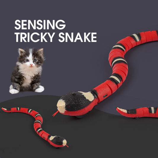 Smart Sensing Interactive Cat Toys Automatic Eletronic Snake Cat Teasering Play USB Rechargeable Kitten Toys For Cats Dogs Pet Purrfect Pawz