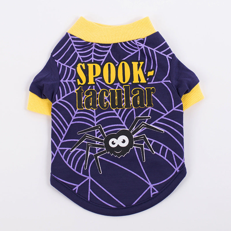 Dog clothes spring and summer clothes cartoon print T-shirt Teddy Bichon pet costume wholesale pet Halloween clothes Purrfect Pawz