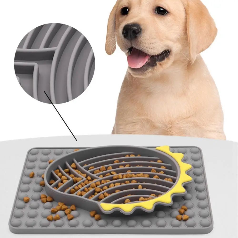 Slow Feeder Dog Bowls Stable Slow Feeder Licking Mat For Pets Slow Eating Smooth Texture Lick Pad For Pet Dog Puppy Cat Kitten Purrfect Pawz