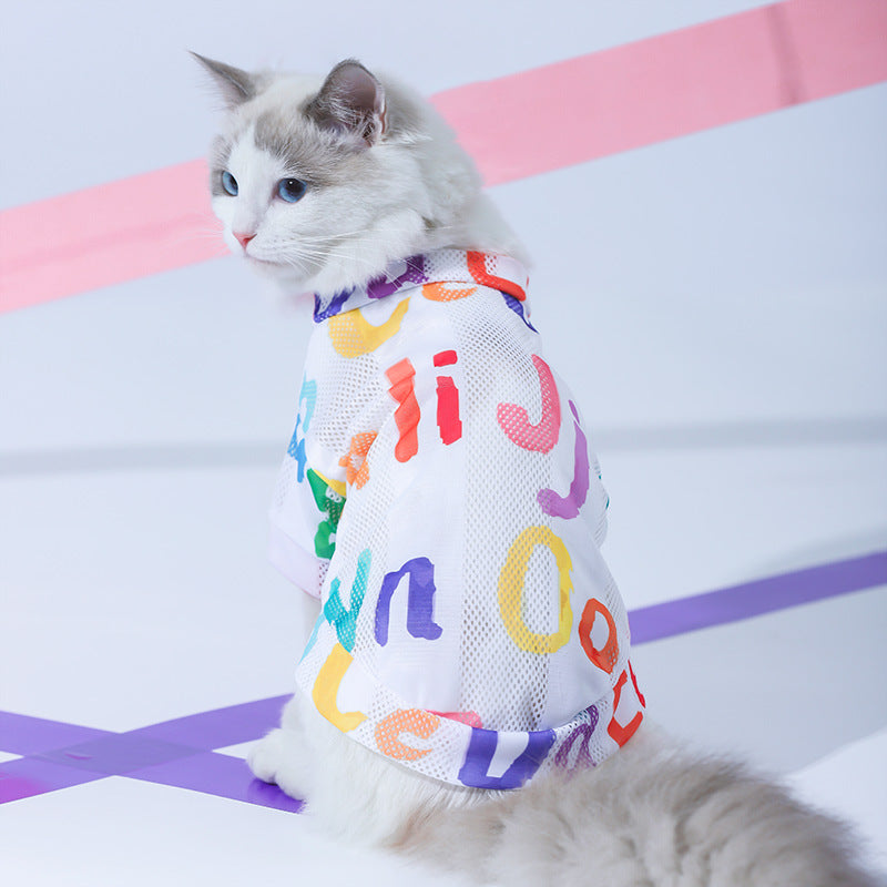 Cat Clothes Anti Hair Loss Cute VestBlue Purrfect Pawz