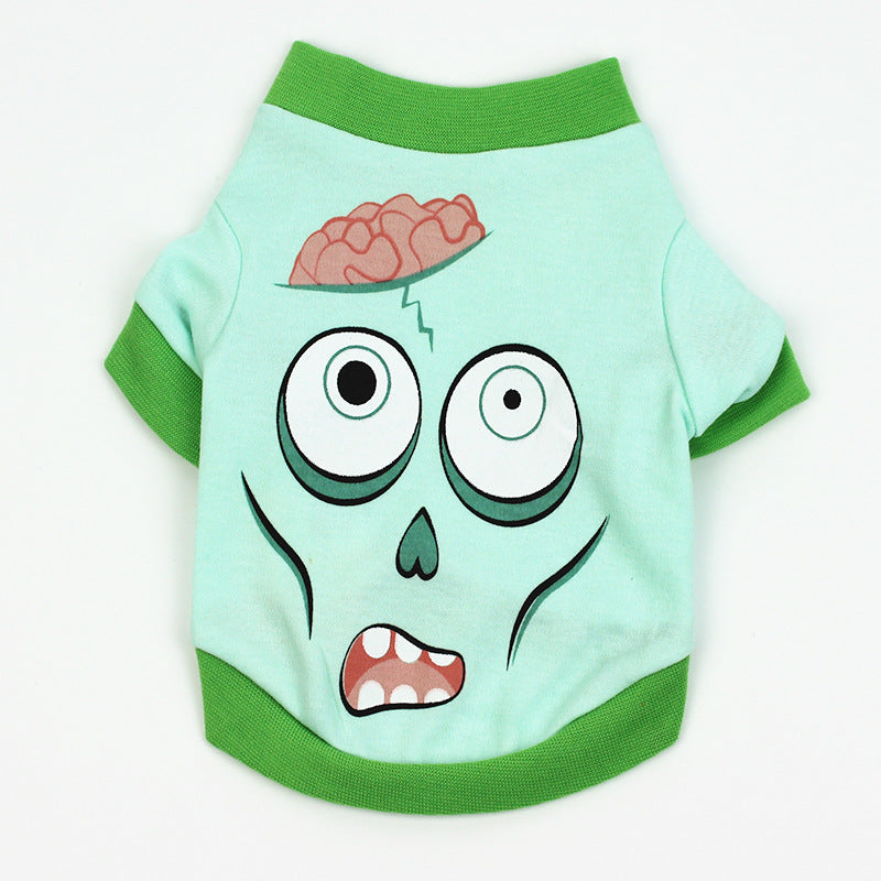 Dog clothes spring and summer clothes cartoon print T-shirt Teddy Bichon pet costume wholesale pet Halloween clothes Purrfect Pawz