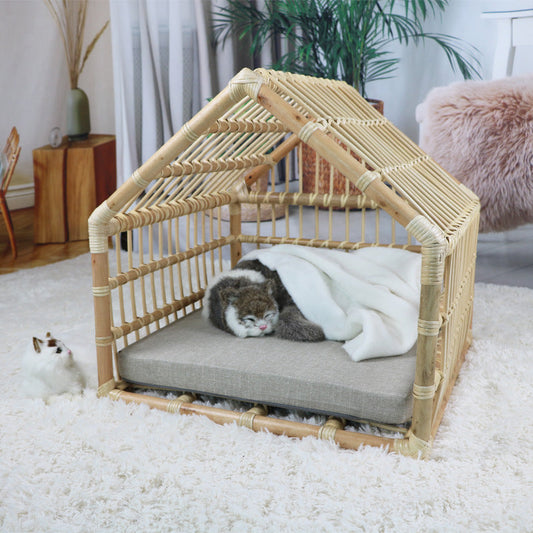 Rattan Cave For Cats And Small Dogs Purrfect Pawz