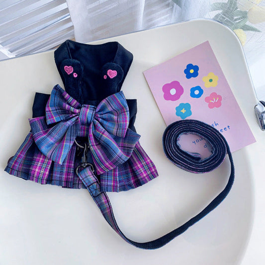 K Skirt Hand Holding Rope Pet Dog Clothes Small Dog Summer Thin Purrfect Pawz