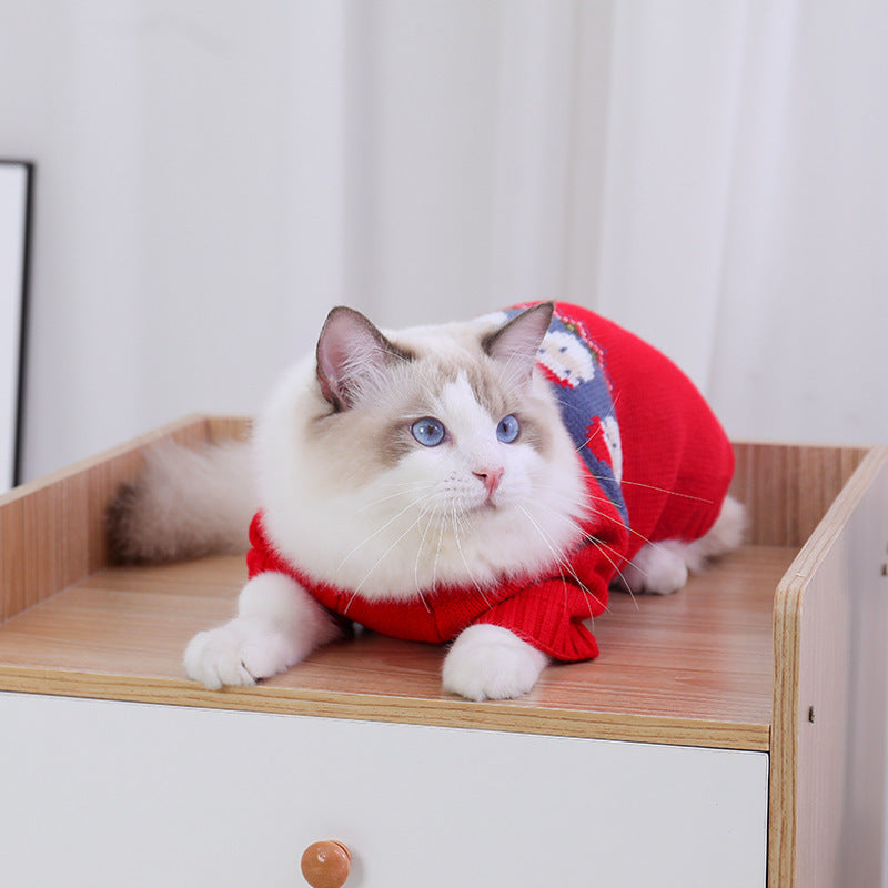 Puppy Dog Clothes Cat Christmas Sweater Purrfect Pawz