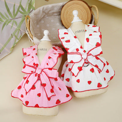 Dog Clothes Floral Princess Dress Spring And Summer Purrfect Pawz