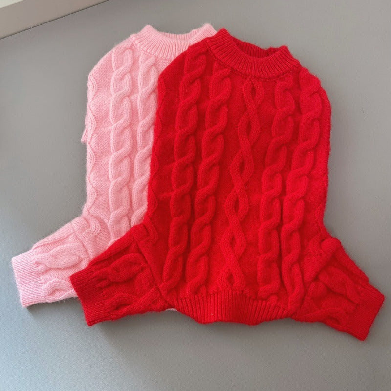 Autumn And Winter New Pet Four-leg Knitted Warm Sweater Purrfect Pawz