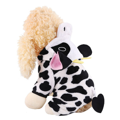 Fall And Winter Four-legged Flannel Warm Dog Cat Pet Supplies Teddy Bichon Method Fighting Lion Transformation Clothes Purrfect Pawz