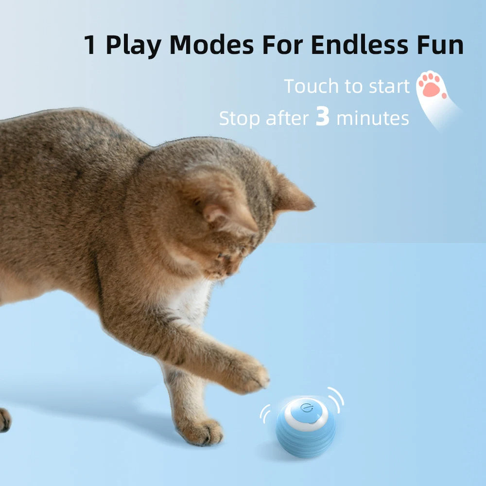 Cat Interactive Ball Smart Cat Dog Toys Electronic Interactive Cat Toy Indoor Automatic Rolling Magic Ball Cat Game Accessories Purrfect Pawz